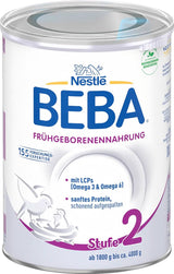 Voeding voor premature baby's BEBA Niveau 2, Speciale voeding voor premature baby's en pasgeborenen met een laag gewicht, klaar om te drinken, verpakking van 32 (32 x 90 ml) Naty Shop