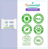 Puressentiel - Intieme hygiëne - Intieme doekjes - Reinigend en verfrissend - Gevoelige slijmvliezen en huid - Langdurige hydratatie 24 uur - Voor dagelijks gebruik - X25 st.