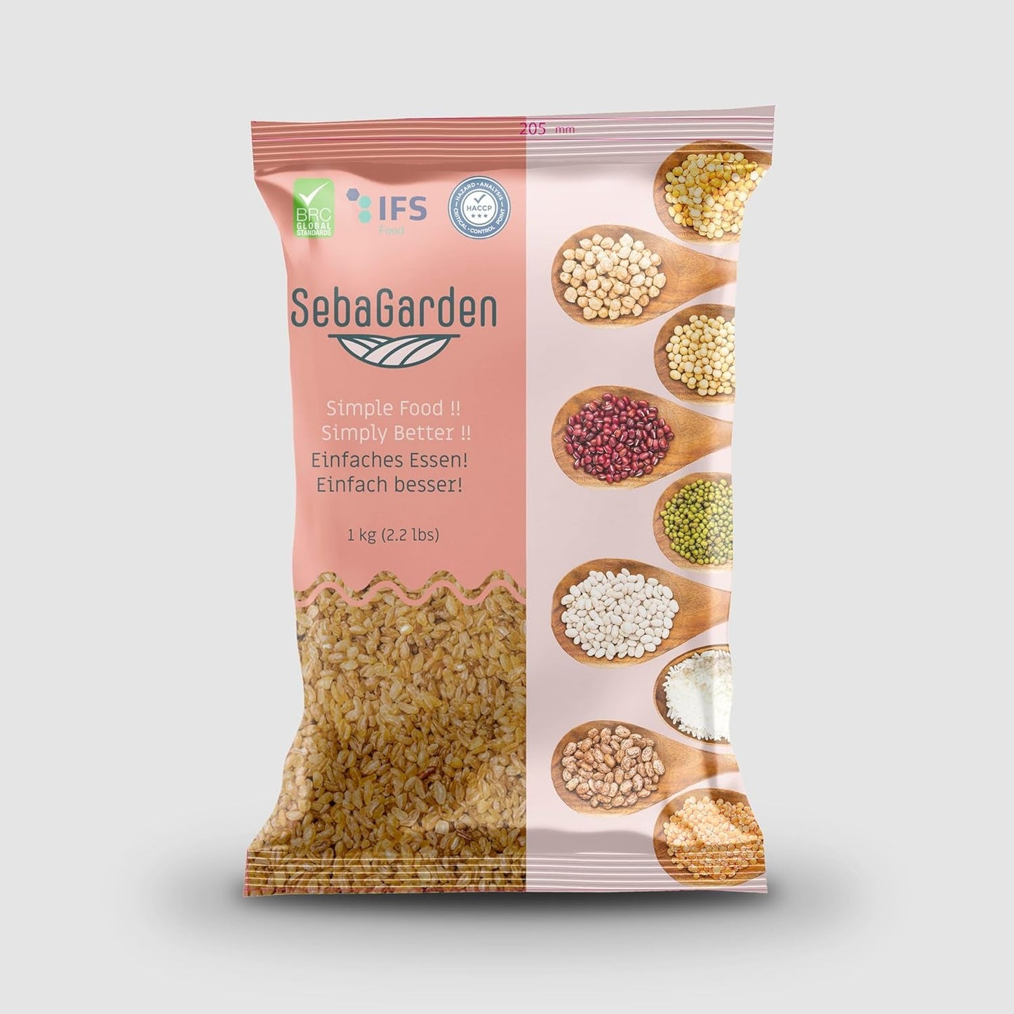 Seba Garden Fijne Tarwe Bulgur 1 kg - Authentieke Turkse steengemalen en voorgekookte Bulgur, geheel natuurlijk, veganistisch, vezelrijk, ideaal voor tabouleh, soepen en pilaf