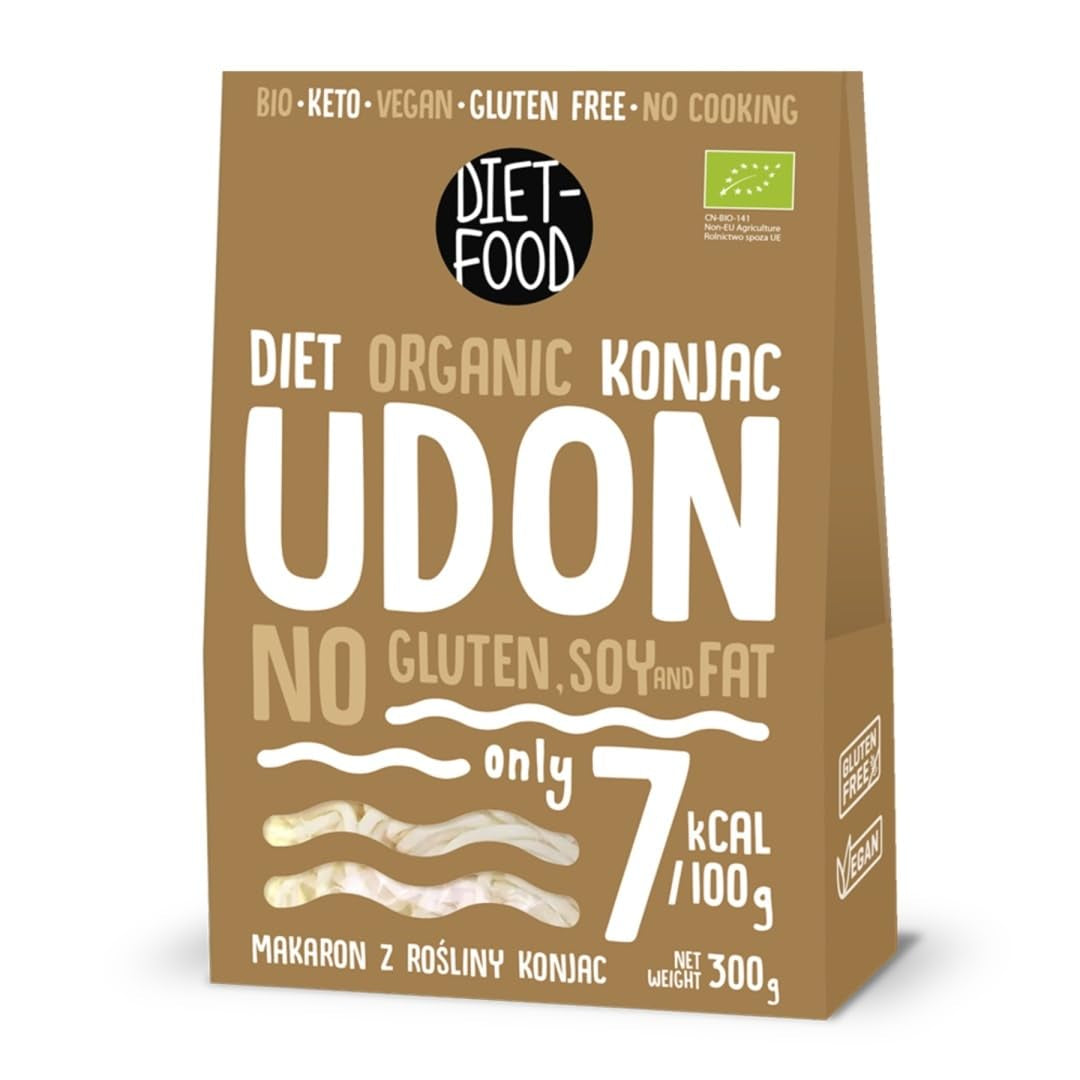 Udon Shirataki Konjac Noodles Bio 385g - Caloriearm, glutenvrij, veganistisch - gemaakt van konjacwortel, rijk aan vezels