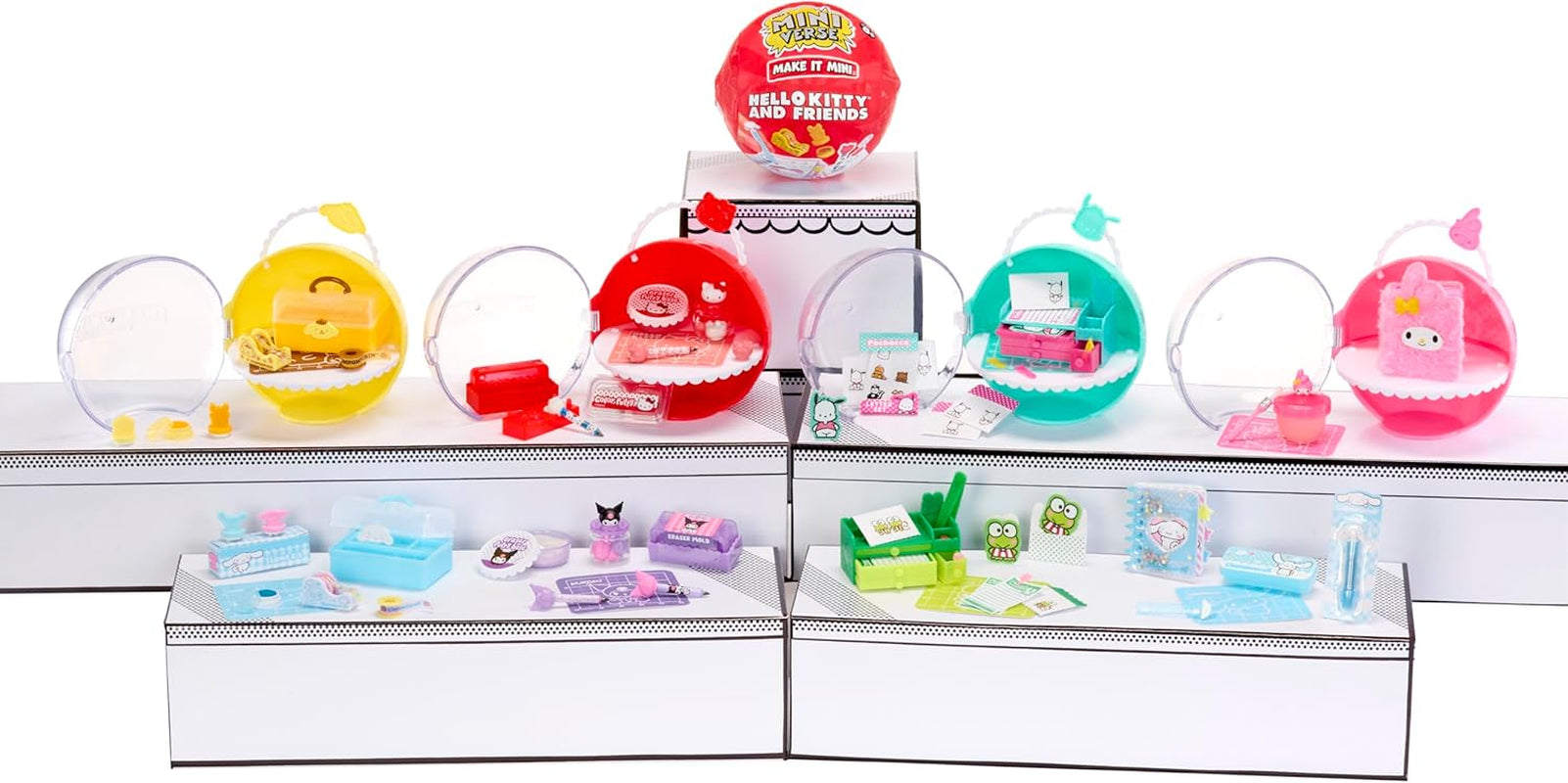 Miniverse MGA Make It Mini Hello Kitty and Friends Series 3 - Mini Collectibles, Sanrio, Retro Replica's Briefpapier, knutselen, doe-het-zelf, voor verzamelaars en kinderen vanaf 8 jaar