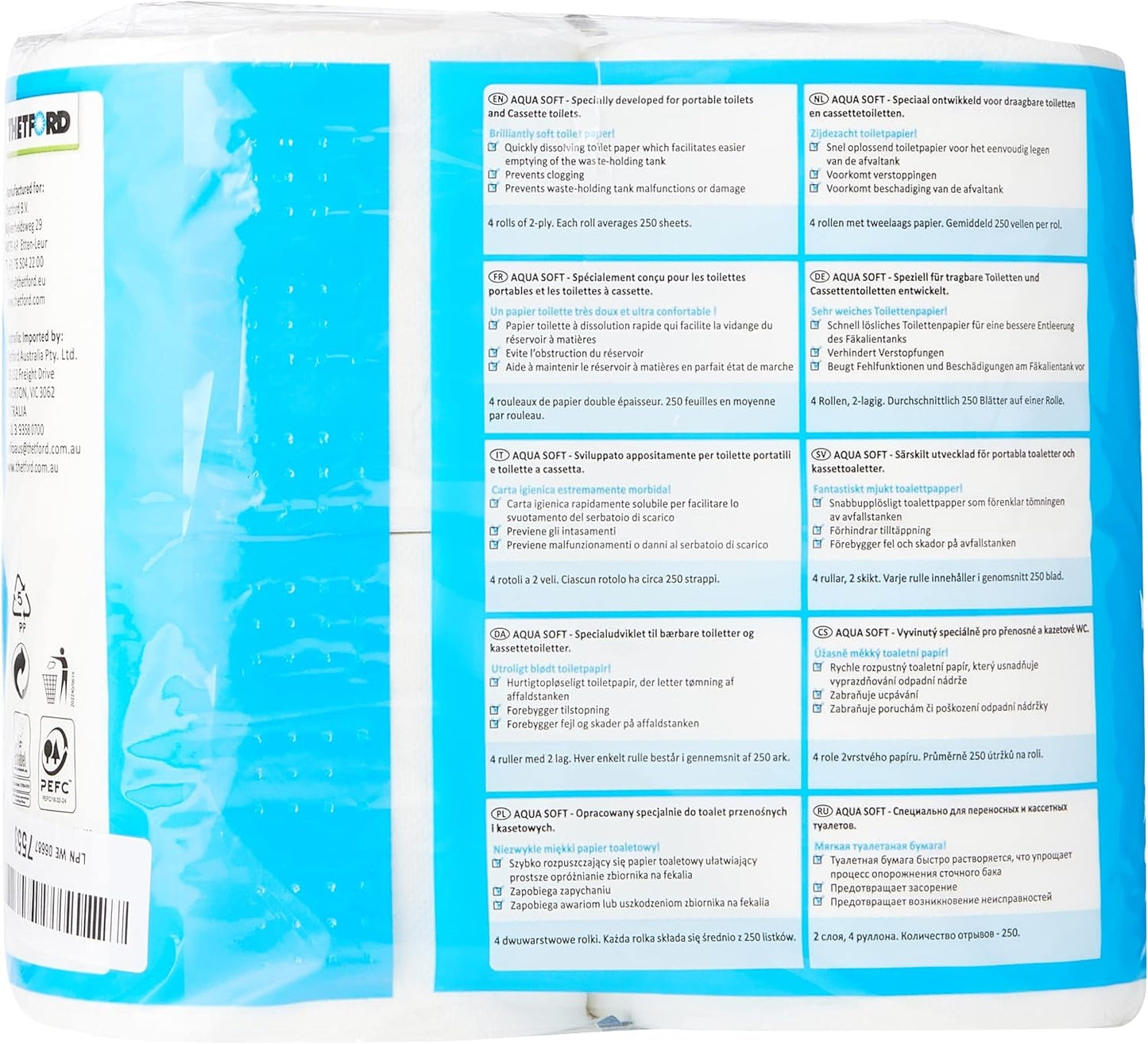 Aqua Zacht Toiletpapier Draagbaar Toiletpapier 4 Rollen/Flessen Campingtoiletten Outdoor Campingtoiletpapier