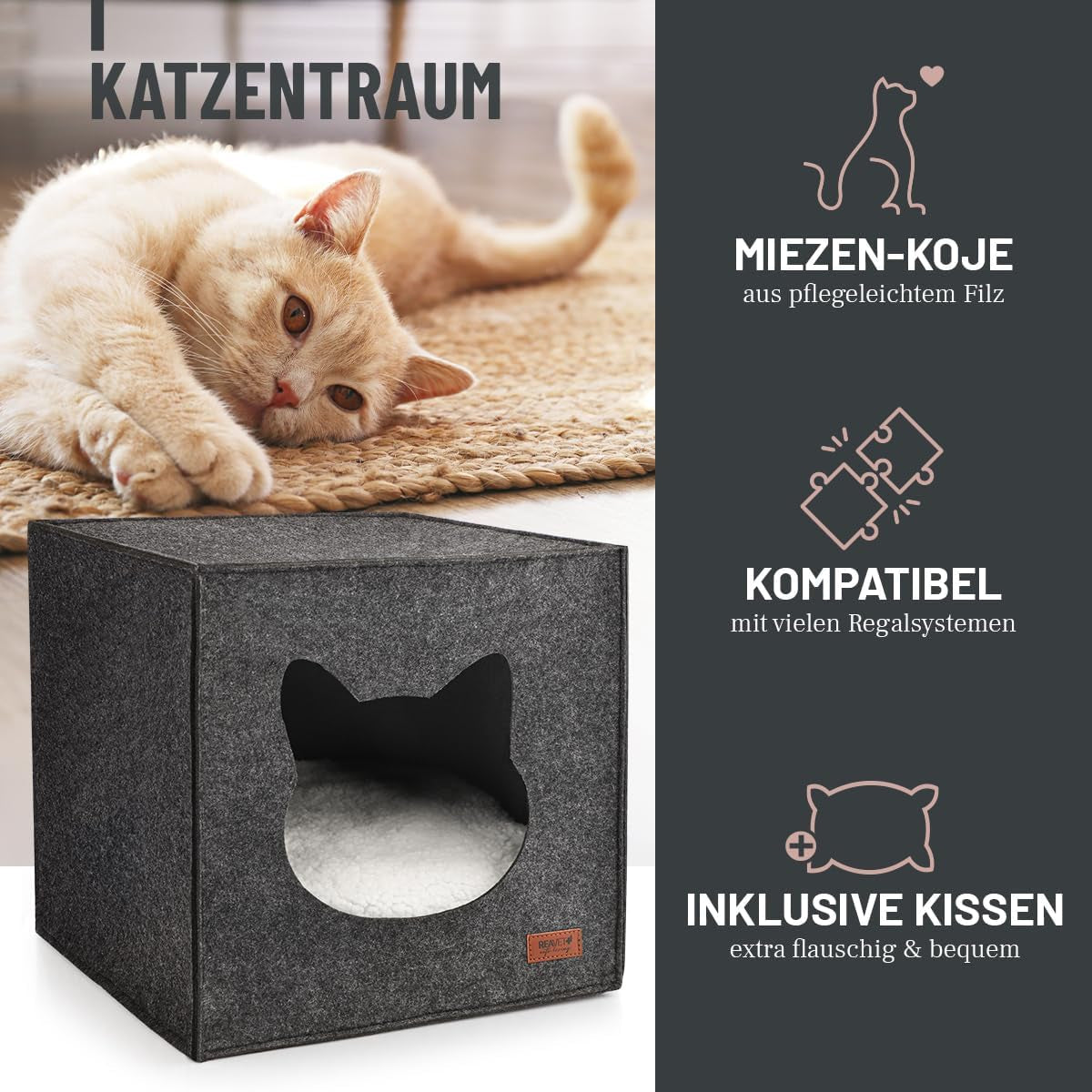 Dekens en meubels, Huisdieren, Grotten & Huizen, Katten, Kattenbedden, Katten - bedden, matrassen