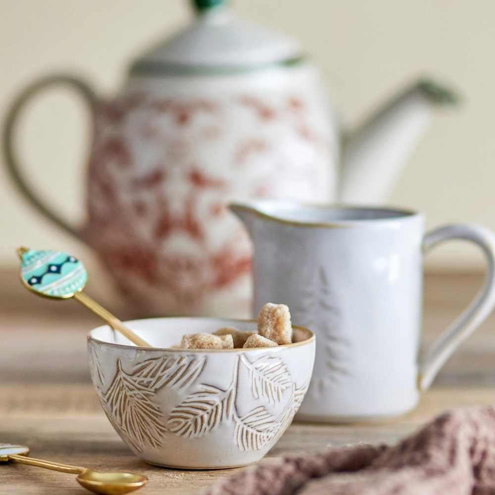 Bloomingville Melkmok, Winterwit, Kerstboom, 145 ml, voor bestek