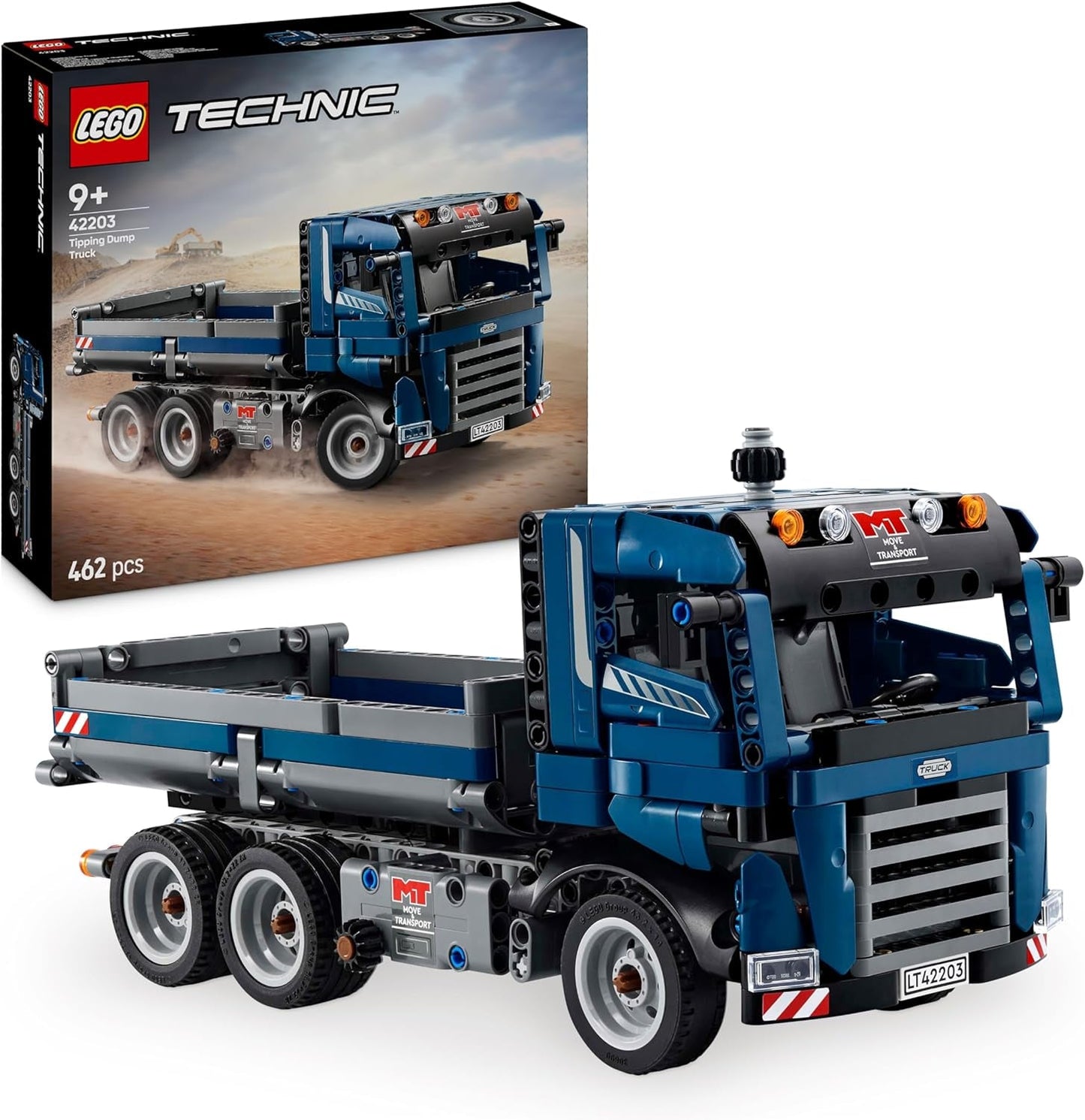 LEGO Technic Dump Truck speelgoed met stuur en mobiele dumper - blauw bouwvoertuig - cadeau-idee voor verjaardagen of feestdagen - bouwset voor jongens en meisjes vanaf 9 jaar 42203 Bouwsets Besuche den LEGO-Store Standaard titel
