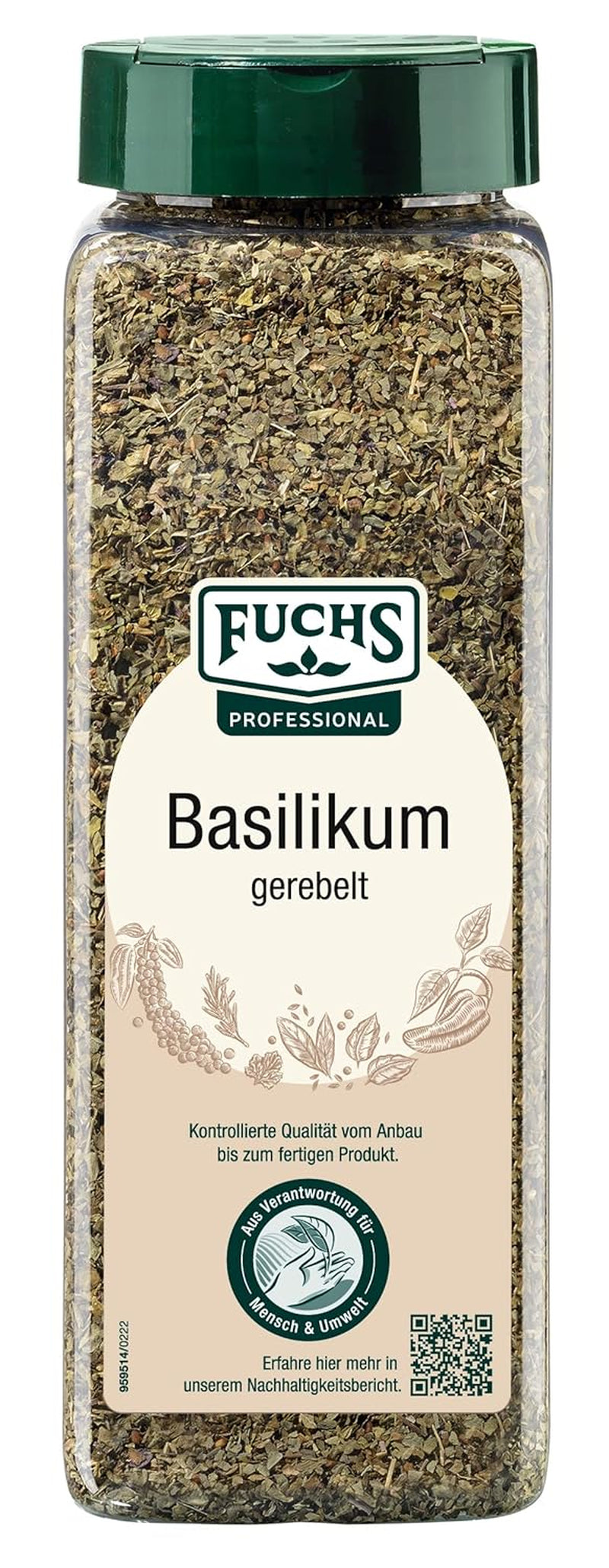 - Basilikum gerebelt | Mediterranes Gewürzkraut für Großverbraucher | Met praktische Streuaufsatz | 150 g grote streuer