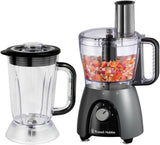 Russell Hobbs Keukenmachine [Blender/Groentenhakmolen/Tafelblender/Hakker/Blender] Keukenmachine (Kneden, Mixen en Snijden), Matte Houtskoolkeuken Naty Shop