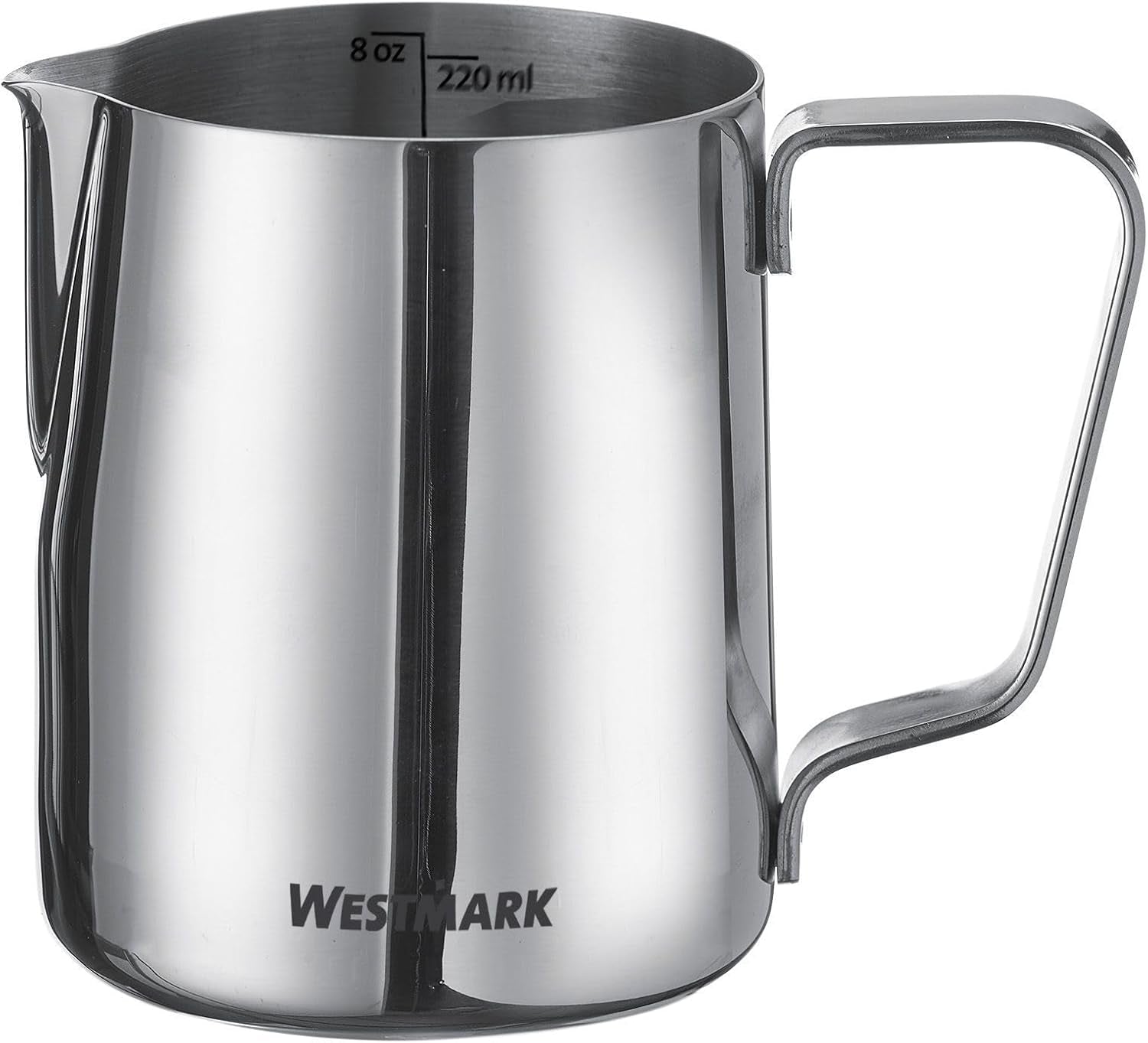 Westmark Brasilia Melkkaraf 200 ml - ideaal voor koffieroom, melk, honing en andere koffie- en thee-additieven, barista-accessoire - roestvrij staal