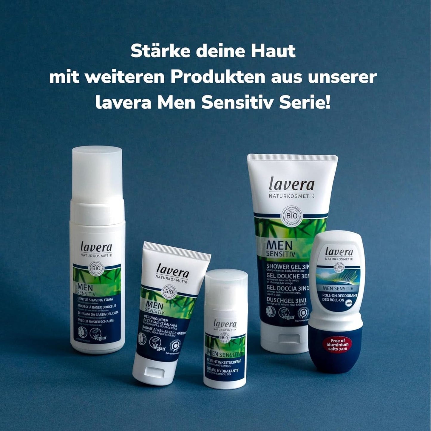 Lavera, Douchegel met biologische bamboe en guarana, 3 in 1, voor huid, haar en gezicht, 200 ml Douche en bad Naty Shop