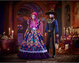 2022 Día De Muertos Barbiepop met gegolfde traditionele jurk, bloemenkrans en Calavera-gezichtsverf, cadeau voor verzamelaars