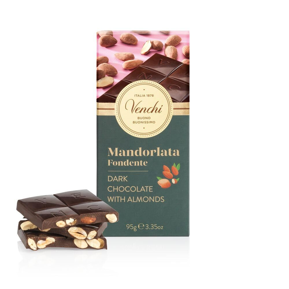 Venchi - Gezouten hazelnootreep, gezouten hazelnoten, amandelen en pistachenoten, 95 g, met "Piemonte-hazelnoten", glutenvrij, zonder kunstmatige kleurstoffen en zonder conserveermiddelen