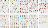 JMEOWIO Nagelsticker Weihnachten 10 Blatt Nail Art Sticker Selbstklebend Nagelaufkleber Glitter Schneeflocke Xmas Winter Urlaub Gold Decoratie Nageldesign Zubehör