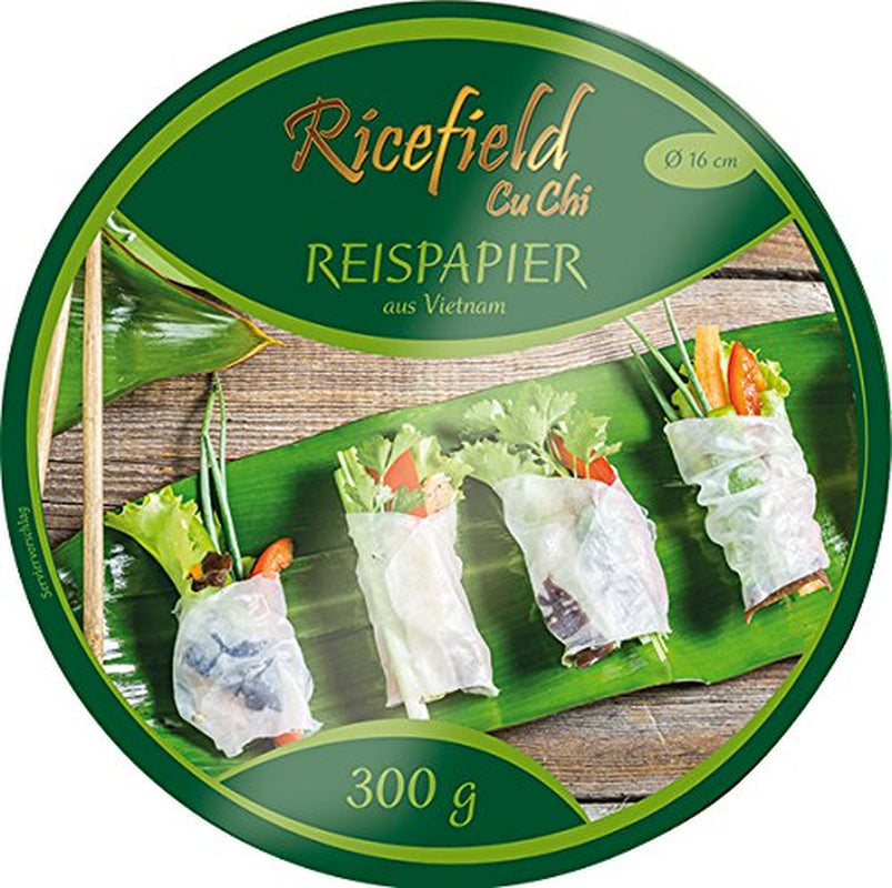 Rijstveldrijstpapier, rond 16 cm, (85-95 stuks/kg), 4 pakken (4 pakken x 300 g)