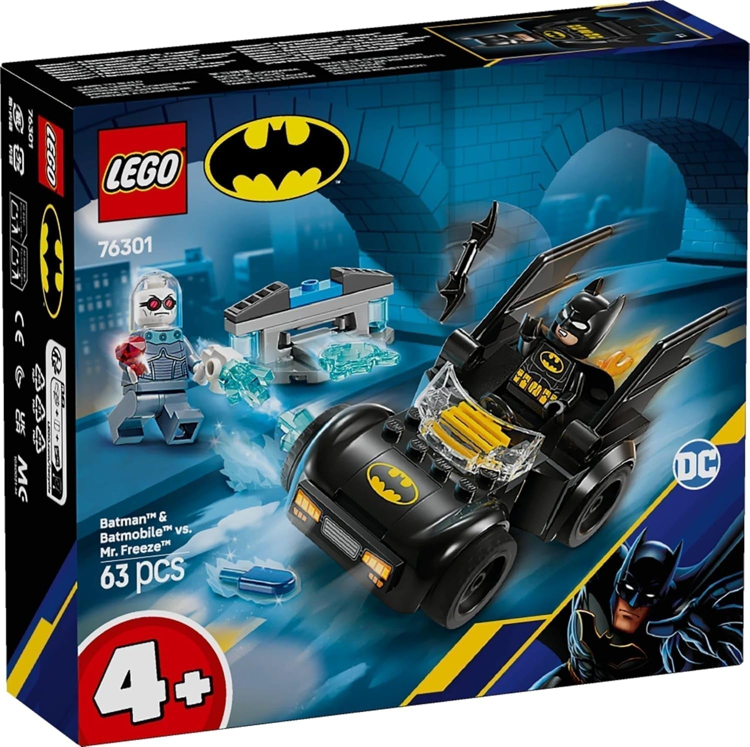 LEGO DC Batman: Batman & Batmobile Vs. Mr. Freeze - Superhelden speelgoedauto met 2 minifiguren - IJsschieter met vuurelementen - Cadeau voor jongens en meisjes vanaf 4 jaar 76301 Bouwsets Besuche in LEGO-Store
