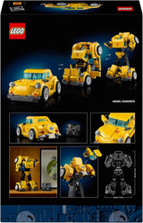 LEGO Icons Transformers Bumblebee, robotactiefiguur voor volwassenen, filmbouwset voor sciencefictionfans, kan worden omgevormd tot een auto, avonturenspeelgoed 10338 Bouwsets Bekijk de LEGO-Store