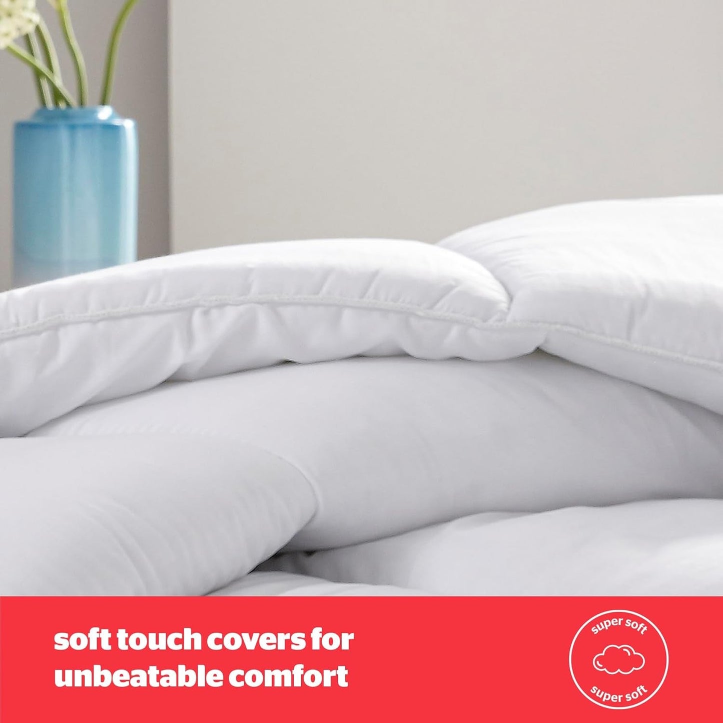 Silentnight bounceback dekbed, 13,5 tog, king size, katoenmix stof, wit, king size Dekbedden en dekbedden Naty Shop