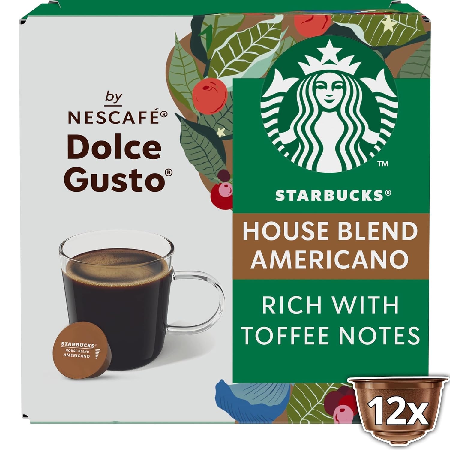 STARBUCKS House Blend van Nescafé Dolce Gusto, Mittlere Röstung, Kaffeekapseln 6 x 12 (72 Kapseln)