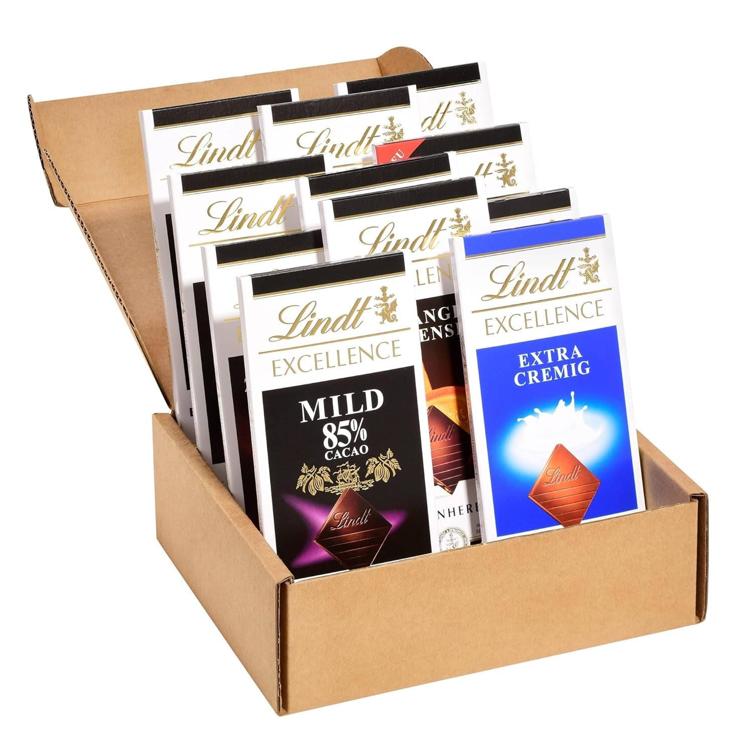 Lindt Chocoladepraliné Cadeauset | 477g | 5 dozen Lindt-pralines in de varianten: Exquisite, Mini Praline, LINDOR Gift, Small Thank You, From the Heart | Praliné cadeau | Chocolade cadeau