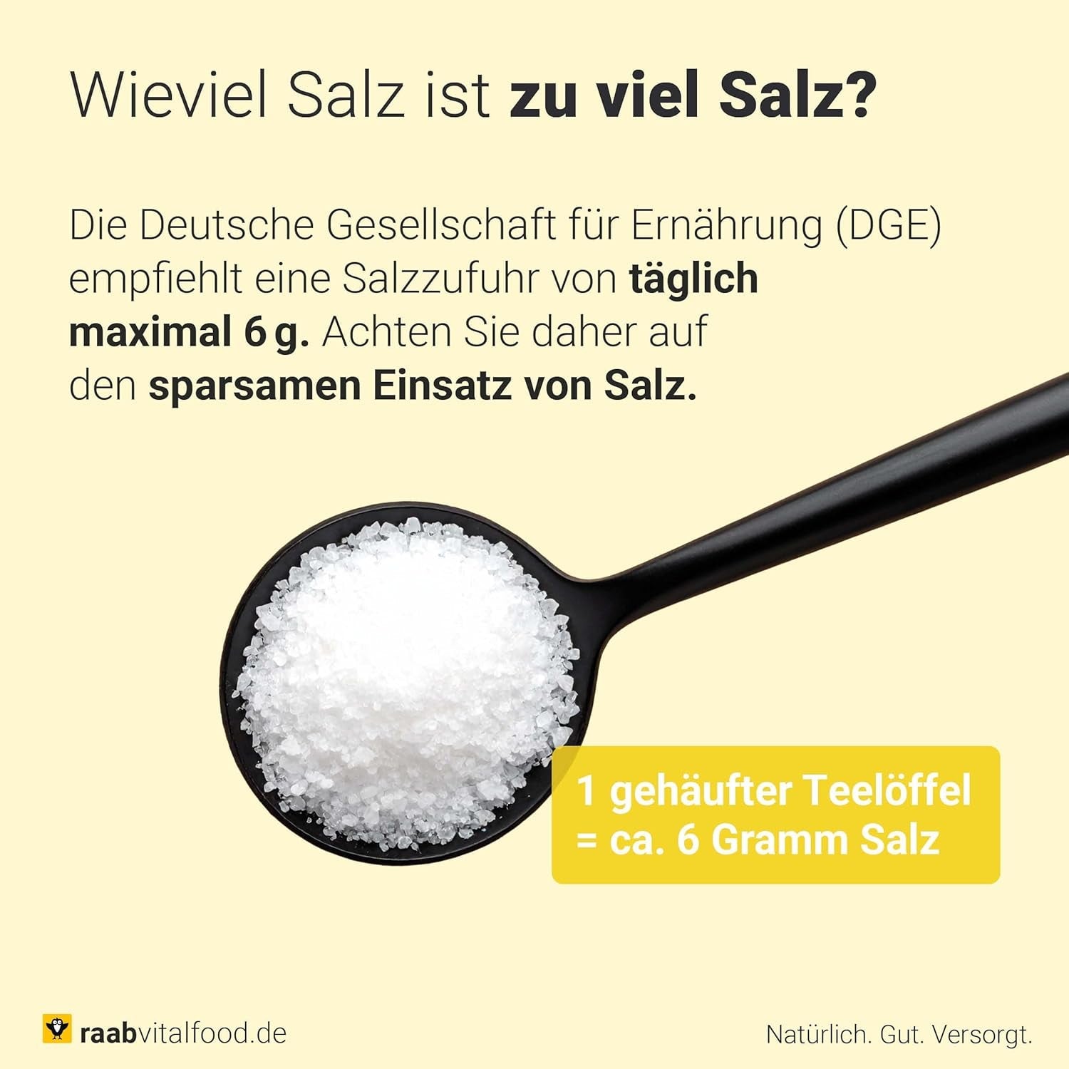 Raab Vitalfood Kaliumzout-Mischung, Mineralsalzmischung mit 66,7% Natriumchlorid (Kochsalz) en 33% Kaliumchlorid, Kalium trägt zur Aufrechterhaltung eines normalen Blutdruck bei (1 x 200 g dosis)