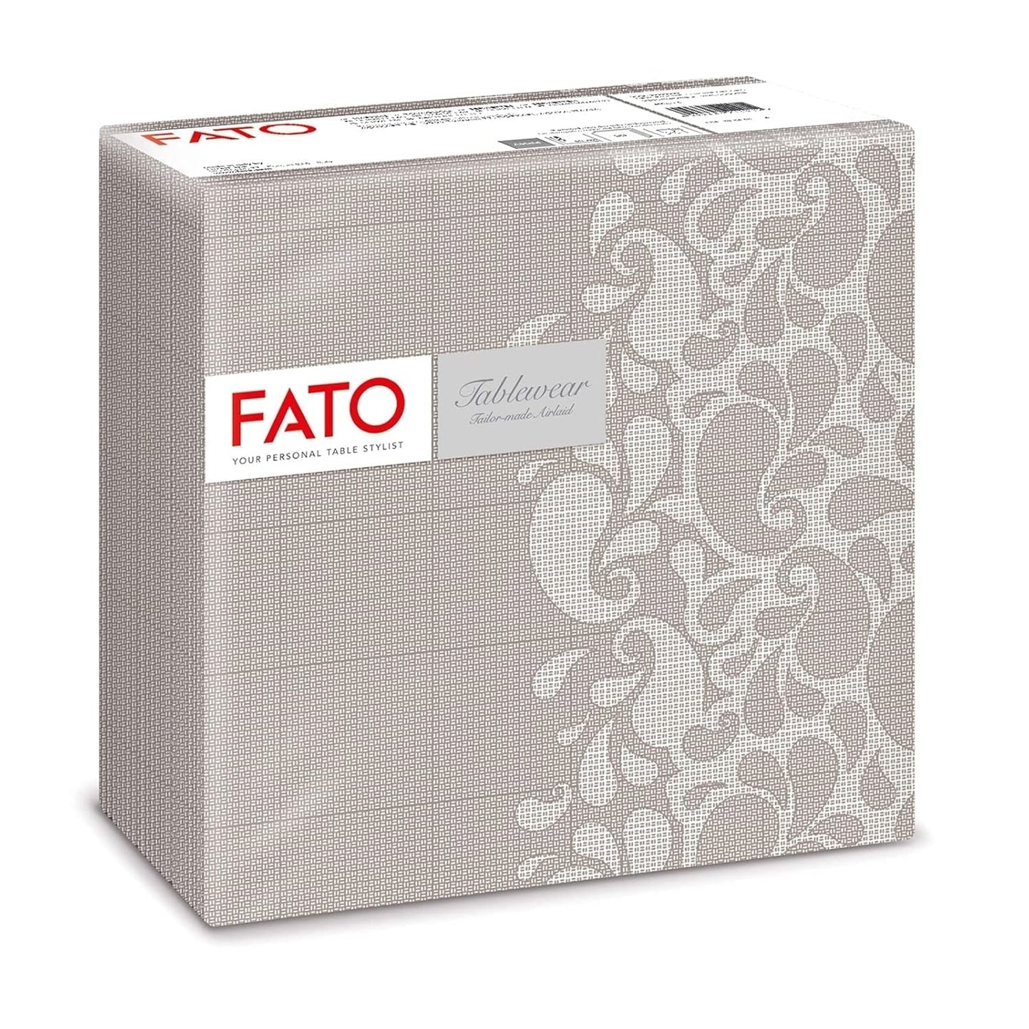 Fato - Droogpapieren servetten, airlaid, textieleffect, verpakking van 50 servetten, 40X40 gevouwen in 4-formaat, Tropicana Decor