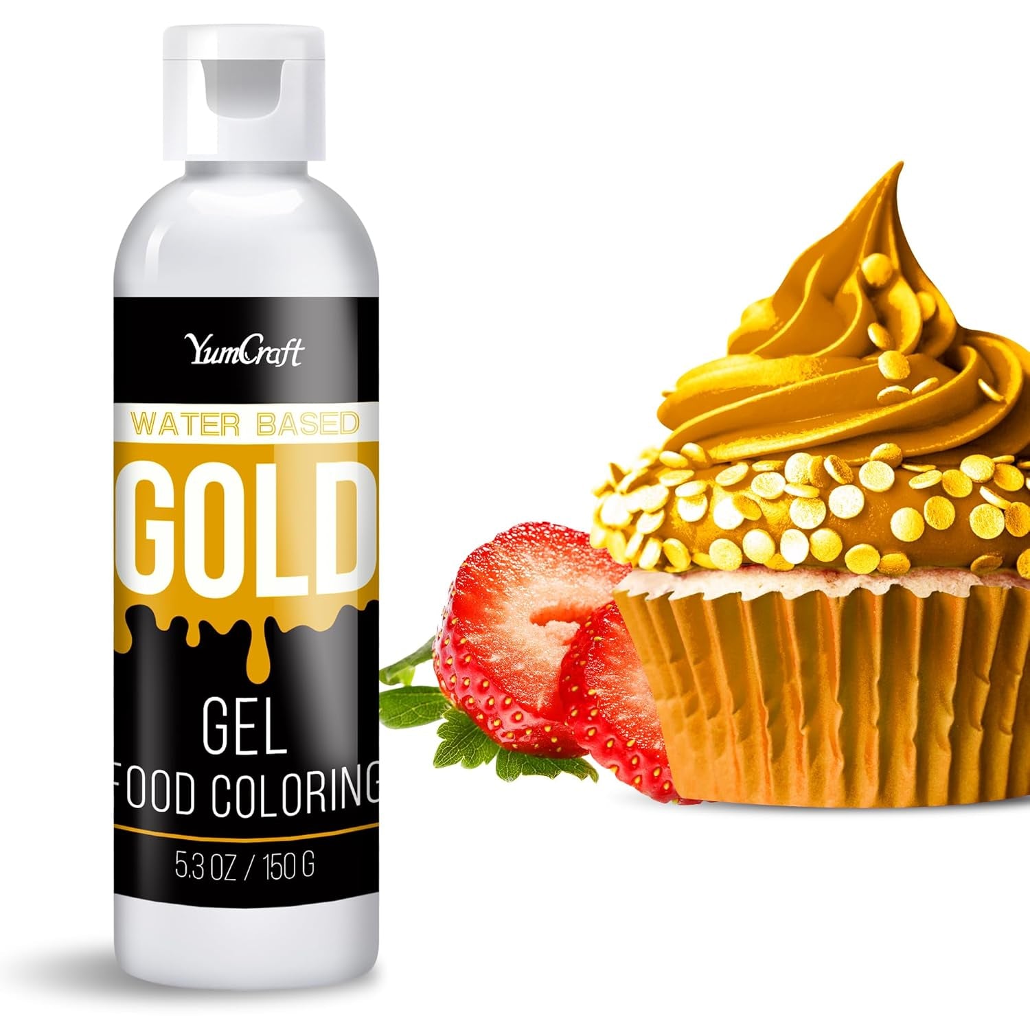 Gelvoedselkleur - Hooggeconcentreerde gelvoedselkleur voor taarten, bakken, paaseieren, drankjes - Suikervrije voedselkleur voor fondant, glazuur, slijm, taartdecoratie (rood fluweel, 150 g)