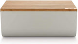 Alessi Mattina BG03 WG - Roestvrijstalen broodmand met epoxyhars en bamboehout, warmgrijs Voedselbewaardozen Naty Shop