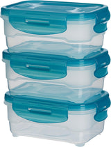 Amazon Basics Vriezercontainers in een set, met deksels, lekvrij, stapelbaar, koelkast/vriezer, BPA-vrij, kunststof, magnetron- en vaatwasmachinebestendig, 3 x 1,2 l, transparant Naty Shop voedselbewaardozen enkel 0,6 liter