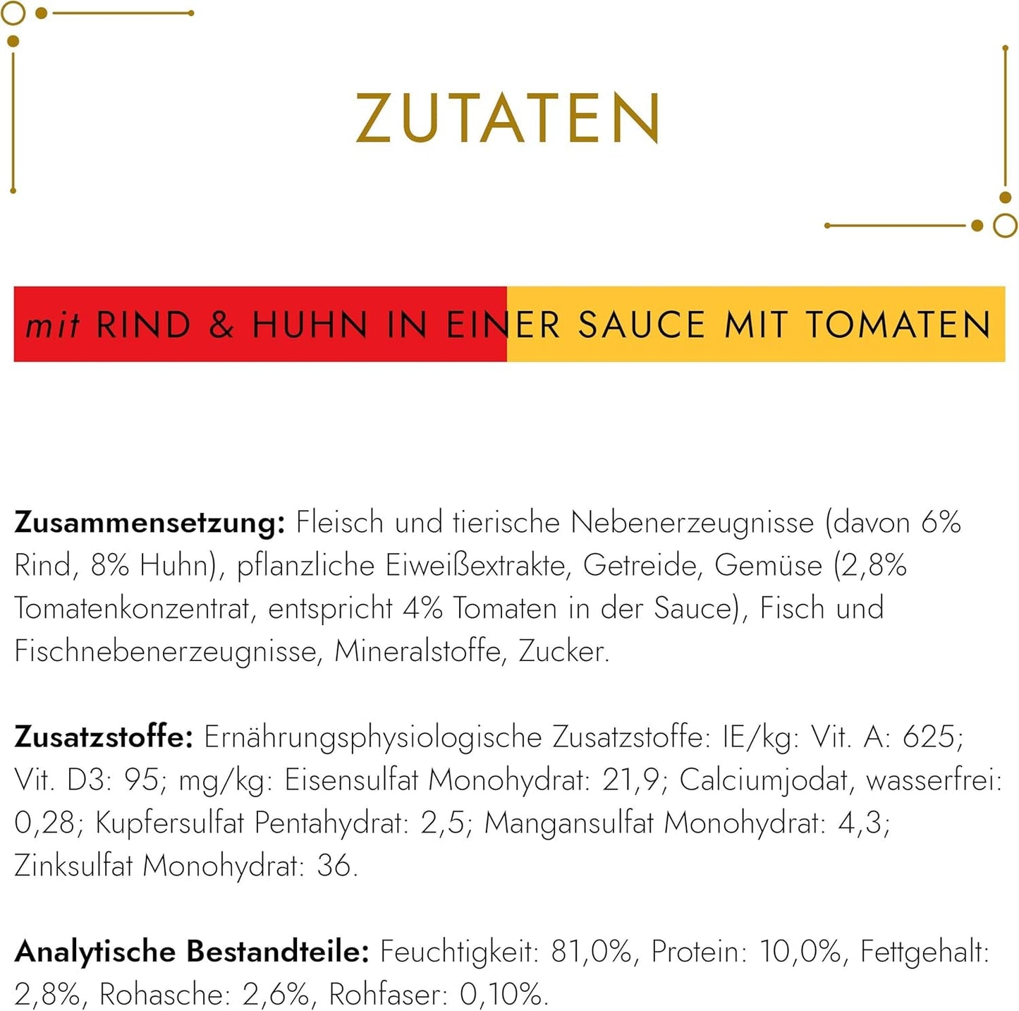 Gourmet Gold Délicatesse en Sauce Rund- en Kip Natvoer voor katten, 12 stuks (12 x 85 g)