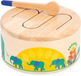 Janod - Gioia Drum - FSC houten trommel + trommel - Rollenspel en vroege muzikale educatie - Aquarel - Vanaf 18 maanden, J07650 Bebe Toys Naty Shop