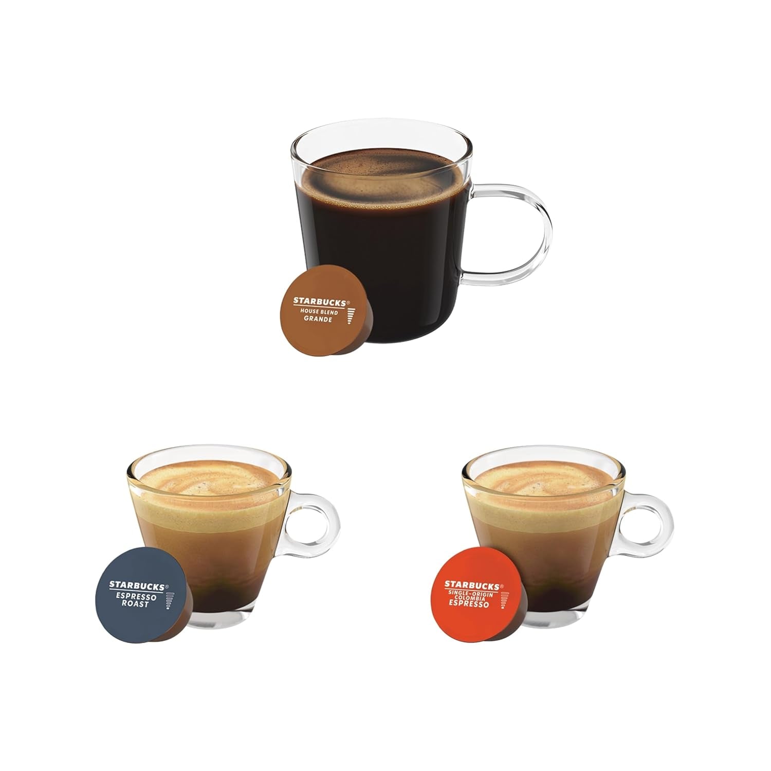 STARBUCKS Probierset, Espresso-Varianten van Nescafé Dolce Gusto Kaffeekapseln 6 x 12 (72 Kapseln) - Exclusief bij Amazon