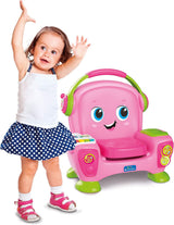 Clementoni 17755 Zingende fauteuil met roze geluid en dans - interactieve en multifunctionele fauteuil voor kinderen in het Italiaans, speelgoed 1 jaar - Made in Italy, veelkleurig Speelgoed Bebe Naty Shop