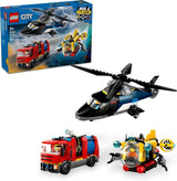 LEGO City combiset helikopter, leeuwenauto en onderzeeër en 3 minifiguren - bouwbare speelgoedvoertuigen voor jongens en meisjes vanaf 7 jaar - verjaardags- en feestdagencadeau 60462 Bouwsets Besuche den LEGO-Store Standaard titel