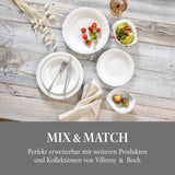 vivo - Villeroy & Boch Groep – Essential Witte Dinerset 18 tlg. Weiß, Spülmaschinenfest, Mikrowellensicher, Geschirr Set für 6 Personen, Müslischalen, Speiseteller, Dessertteller, Premium Porzellan