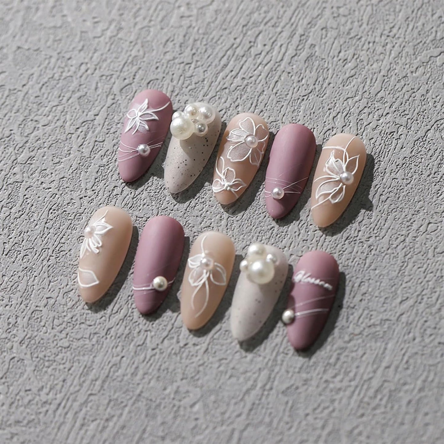 JMEOWIO 3D Nagelsticker Witte Blumen Nail Art Sticker Selbstklebend Nagelaufkleber 5D Stereoskopische Decoratie Nageldesign Zubehör 1 Blatt