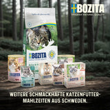 Bozita Senior 8+ Mound nat kattenvoer met granen en veel kip - 12 zakjes x 85g, graan- en tarwevrij nat kattenvoer - Nat kattenvoer met 8,5% eiwit en 4,5% vet