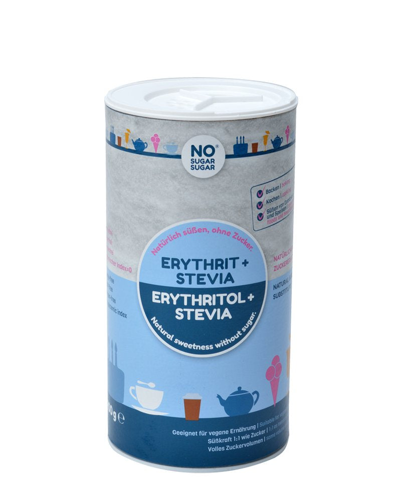 ZONDER SUIKER SUIKER 400 G Erythrit + Stevia Veganistisch, 100% Zucker- & Kalorienfreier Zuckerersatz, Zahnfreundlich 1:1 Süße Gegenüber Zucker, Gesunde Alternative Ohne Eigengeschmack Zum Kochen, Backen, Süßen Zoetstoffen Naty Shop Standaardtitel