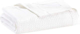Madison Park 100% Egyptisch katoen ademend dekbeddeken Premium gebreide luxe seizoenslichtgewicht hoes voor slaapbank en bank Volledige/queensize bed Rose dekbedden en dekbedden Naty Shop Garden Wit/weelderig koning