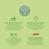 MERA Cats Nature Nat Gesteriliseerd/Licht Kippenvoer 12x85g | Voor gesteriliseerde/gecastreerde katten | Suiker- en graanvrij | Vetarm en vleesrijk natvoer