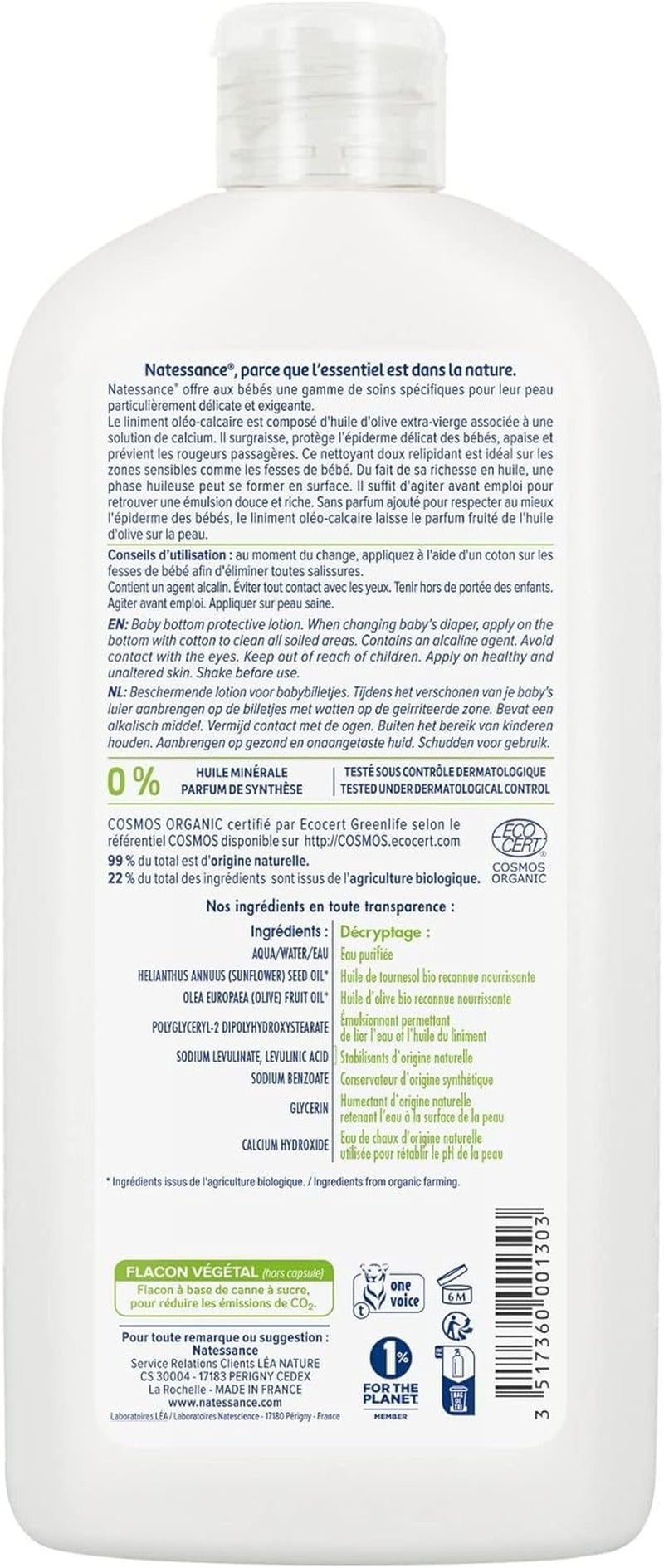 Bébé naturel oléoliniment 500 ml Kinderen - Bad- en huidverzorging Naty Shop