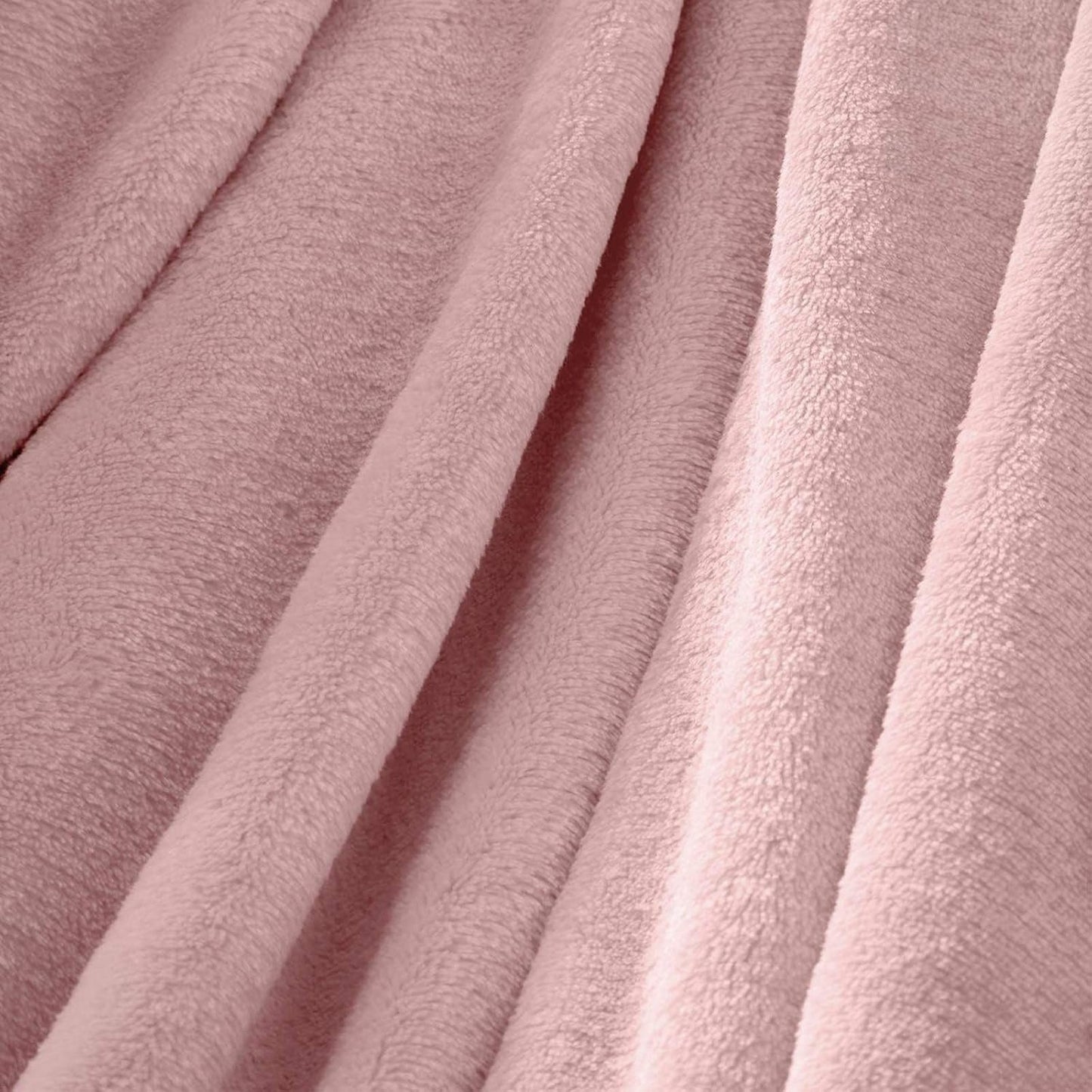Brentford's flanellen fleece deken, extra zacht, groot, pluizig, warm, slaapkamersprei, eenpersoonsbed, bank, bank, blozen roze - 120 x 150 cm bedden en dekens Beuche den Brentfords-Store