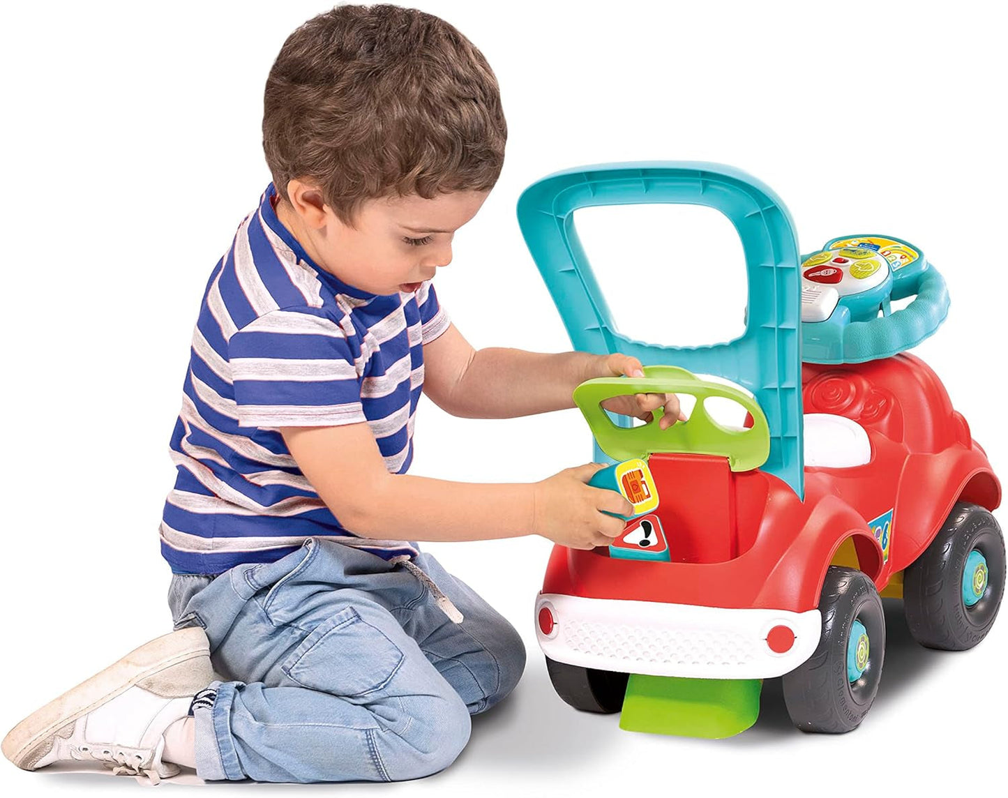 Clementoni - 17747 - Nicolò Go Go 3 in 1 - Rijdende auto, elektronische leerluidspreker, eerste stapjes, licht en geluid, spel voor 1-jarigen - Made in Italy Bebe Toys Naty Shop