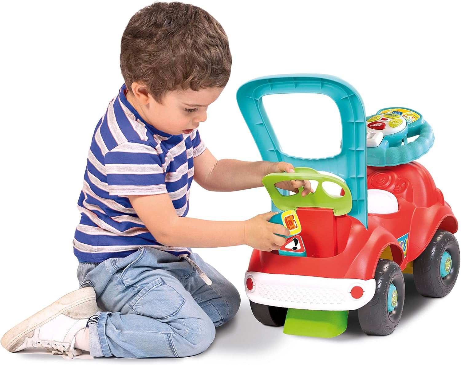 Clementoni - 17747 - Nicolò Go Go 3 in 1 - Rijdende auto, elektronische leerluidspreker, eerste stapjes, licht en geluid, spel voor 1-jarigen - Made in Italy Bebe Toys Naty Shop