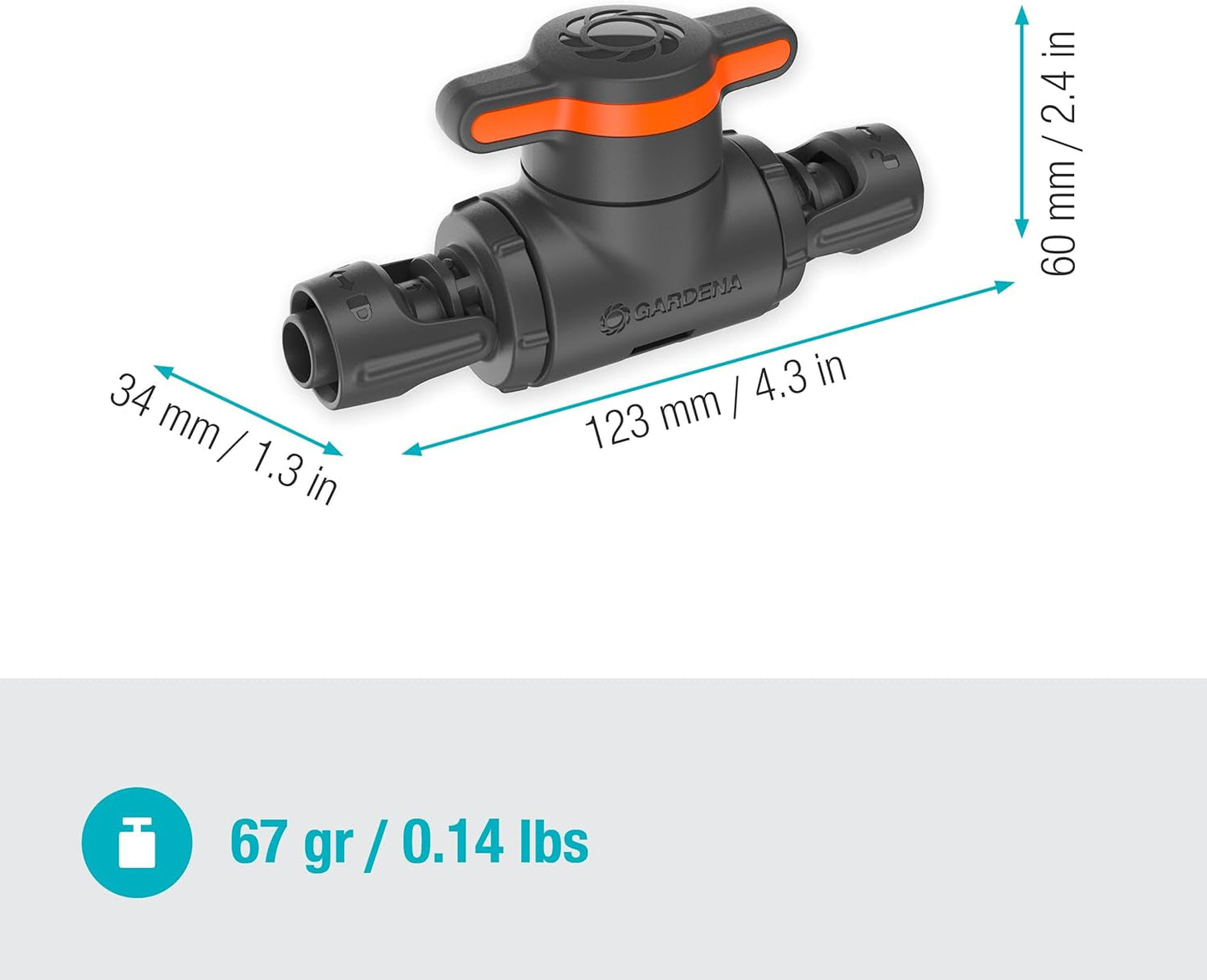 Gardena Micro-Drip-System regel- en afsluitklep 13 mm (1/2 inch): Eenvoudige afsluiting van leidingen en traploze regeling van de waterstroom, accessoire voor het leggen van druppelleidingen (13207-20)