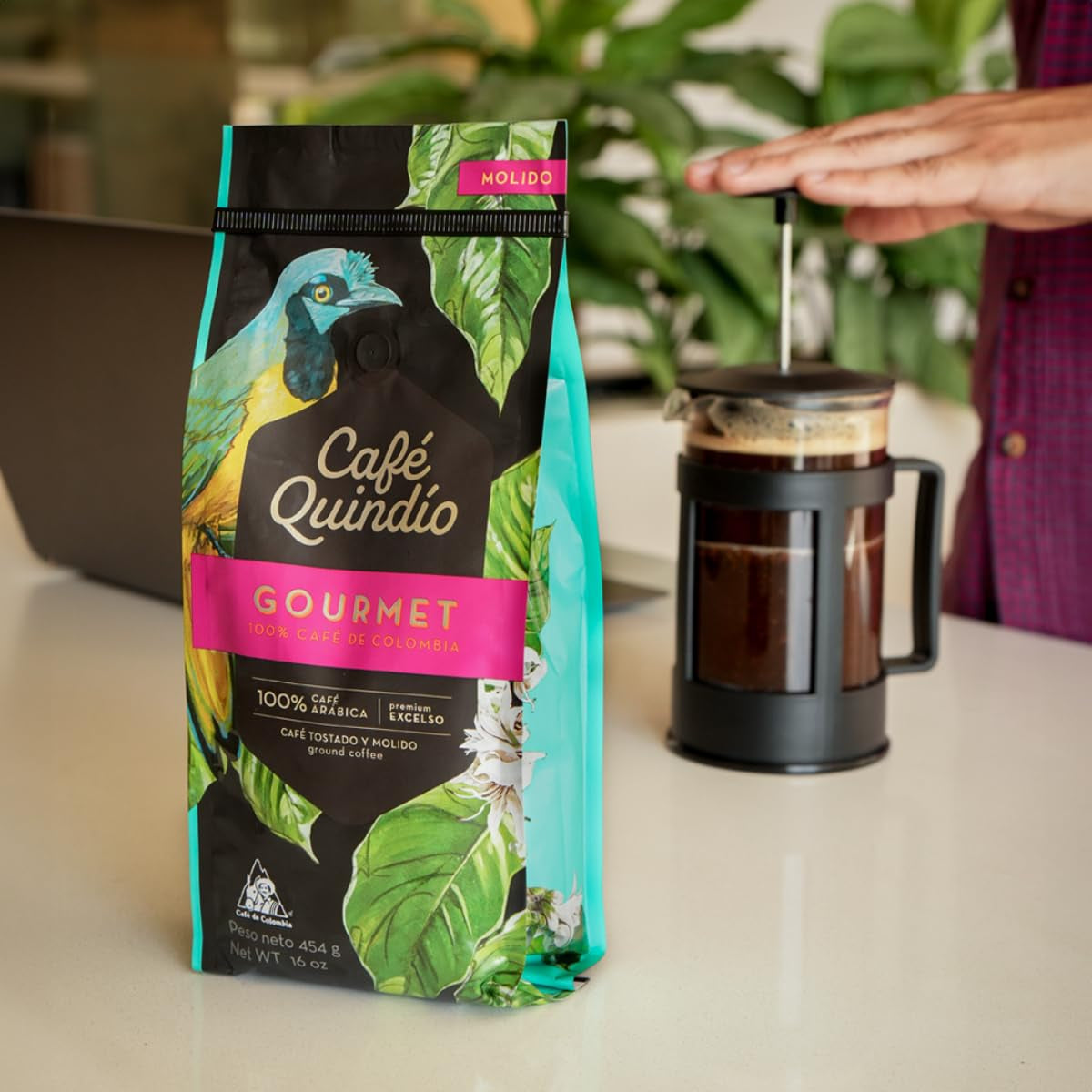 Cafe Quindio Gourmet - Speciale koffie - 100% Arabica koffiebonen, Colombia, 250g - ideaal voor portafiltermachines, volautomatische machines, filterkoffie of Franse pers