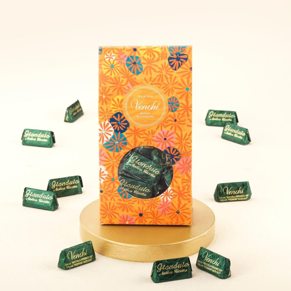 Venchi – Murrine Collection – Gianduiotto Antica Ricetta chocolade geschenkdoos, 300g – Met PGI Piemontese boshazelnoten – Cadeau-idee – Glutenvrij