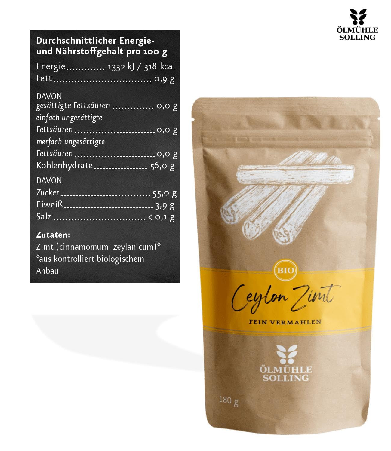 - BIO Ceylon Zimt | Ceylon Zimtpulver aus controle biologische Anbau | Zimtpulver fein vermahlen aus ganzen Zimtstangen. Ideaal voor Muesli, Milchreis, Gebäck uvm. | Inhoud: 180 gram