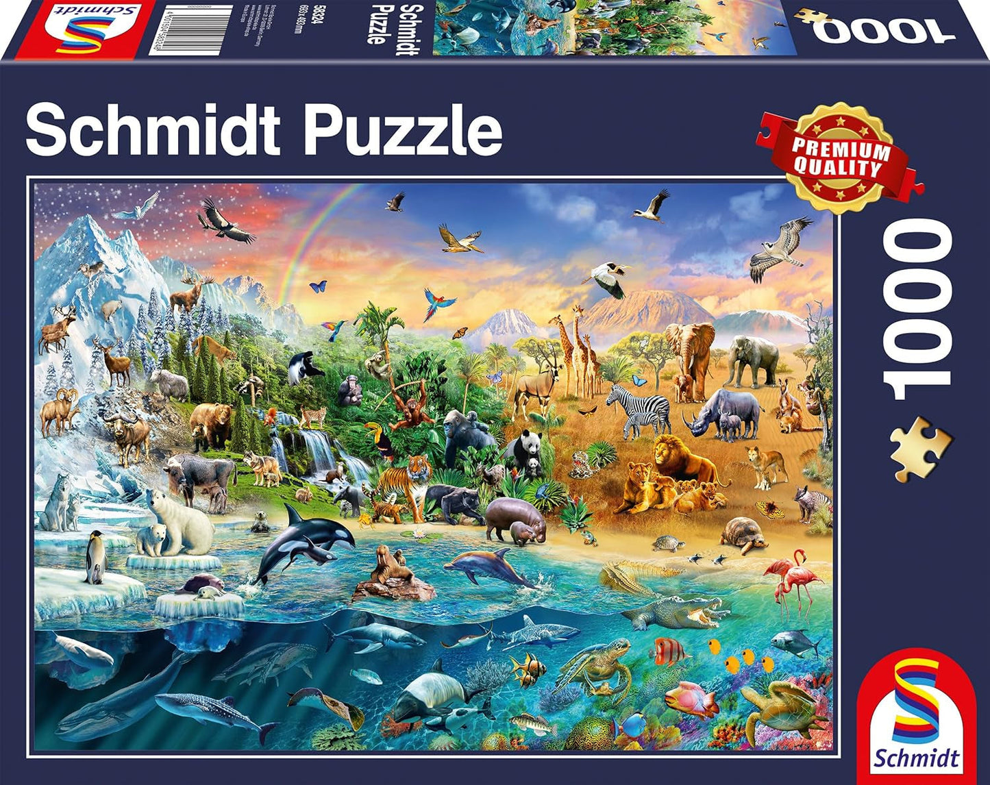 Schmidt Spiele 58324 Dierenwereld, puzzel 1000 stukjes Puzzel Naty Shop Standaard titel