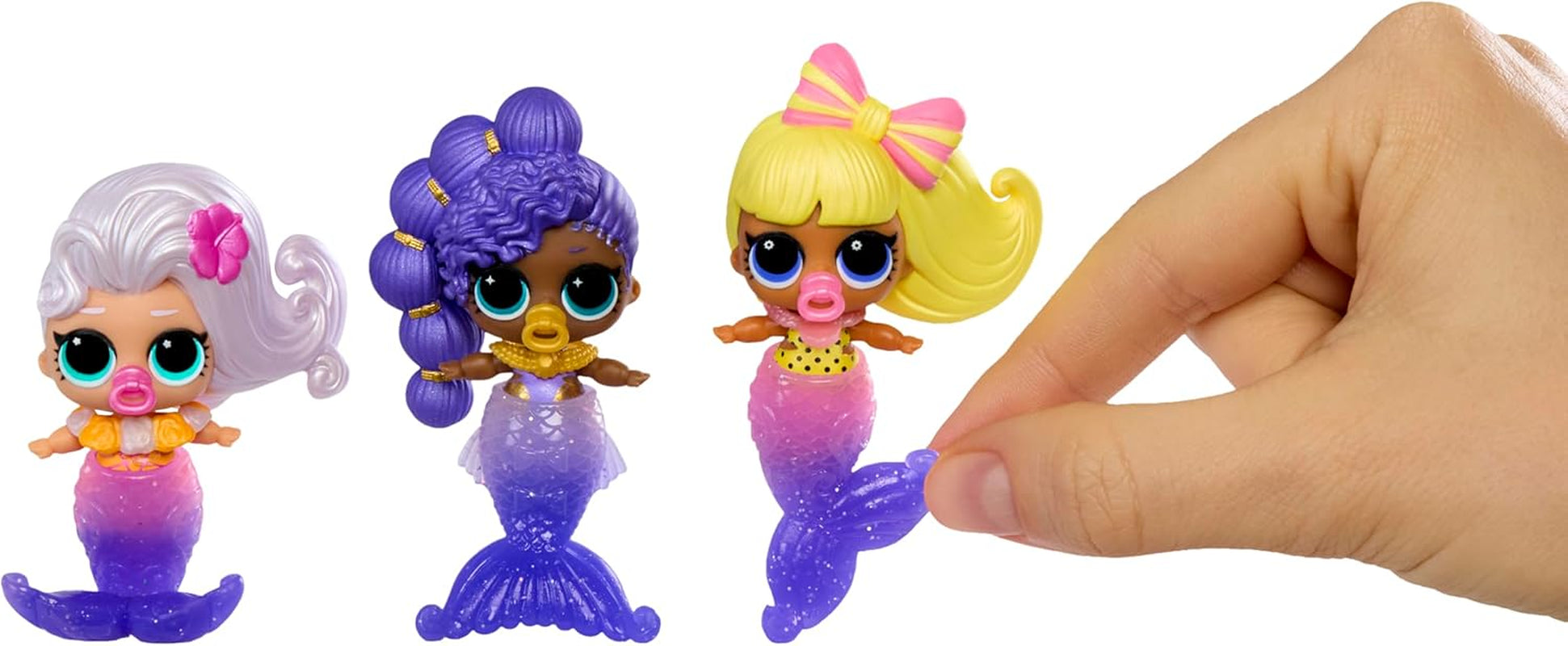 LOL Verrassing! Zeemeermin Makeover Magic Baby Sisters - Kleurveranderende zeemeerminstaart met mosselbal om neer te zetten, 6 verzamelpoppen - vanaf 4 jaar