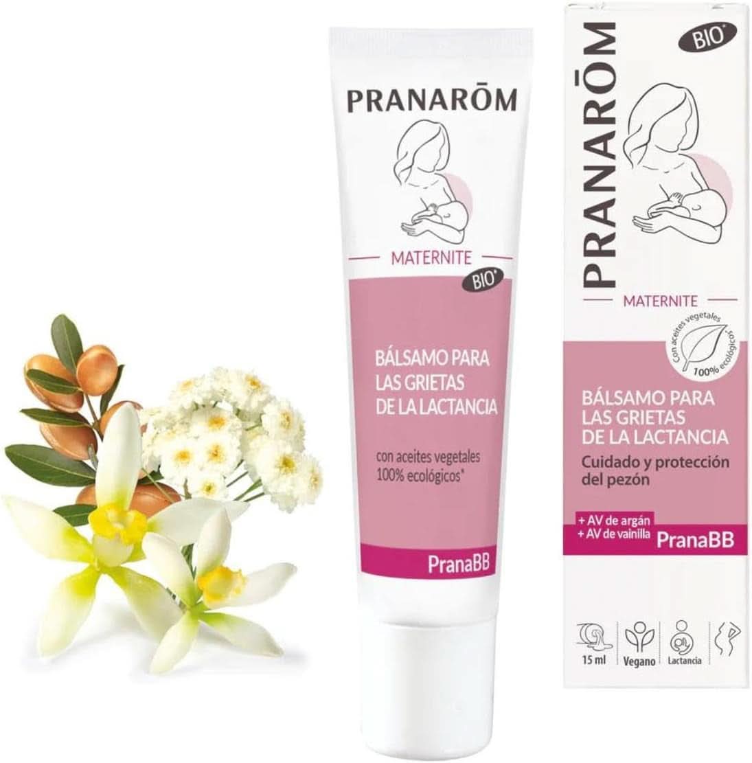 Pranarom, Zwangerschapsbalsem Scheuren Borstvoeding BIO 15Ml Accessoires Voeding en borstvoeding Bebe Naty Shop