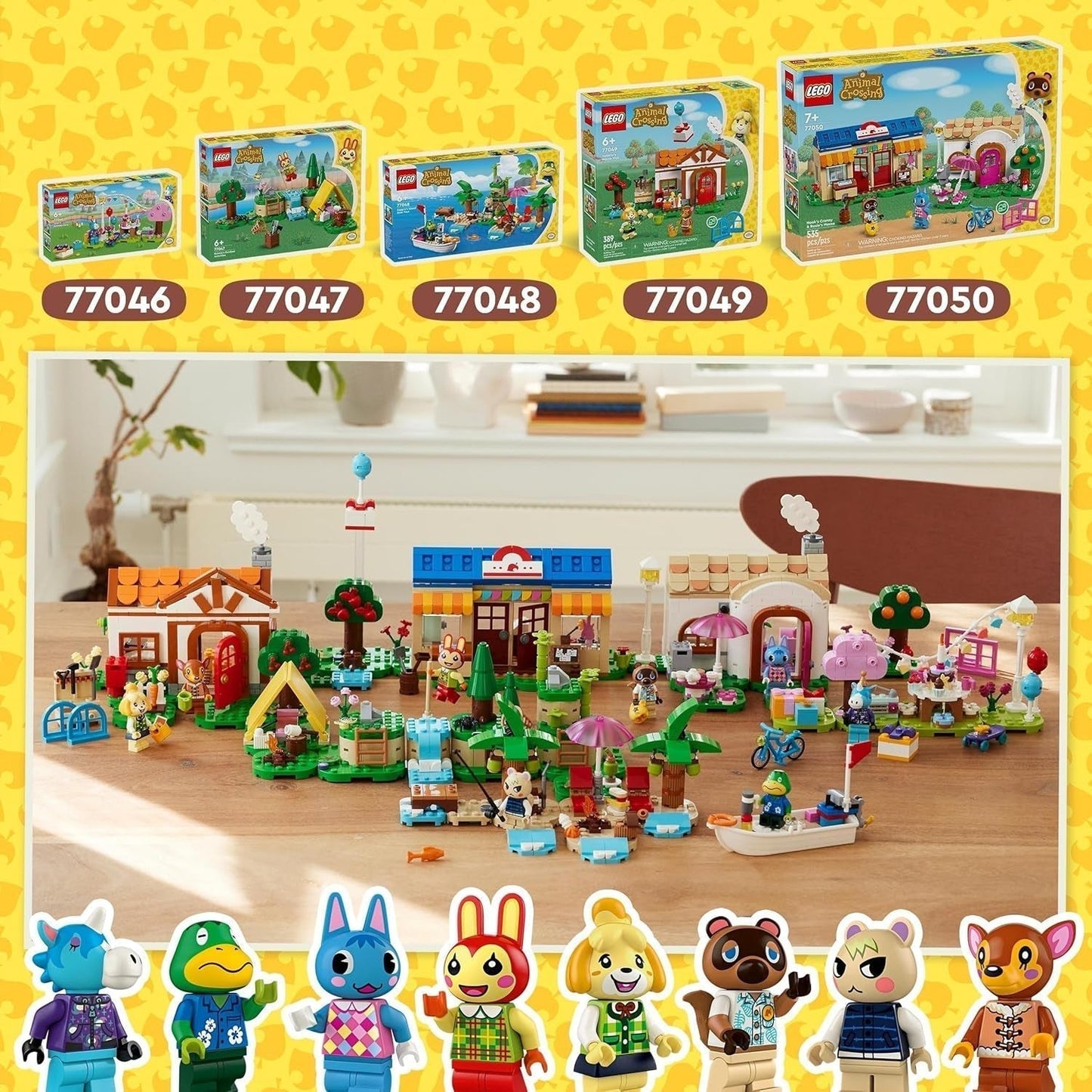 LEGO Animal Crossing Käptens Island Boottocht, creatief speelgoed voor kinderen met 2 minifiguren uit de videogameserie waaronder Huschke, cadeau voor meisjes en jongens vanaf 6 jaar 77048 Bouwsets Besuche den LEGO-Store